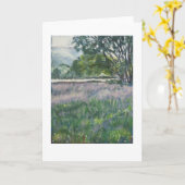 Carte de voeux "Soirée dans les prés" (Fleur jaune)