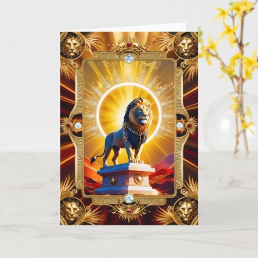 Carte de voeux solennelle - Force royale (Fleur jaune)