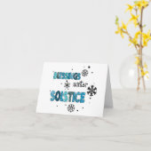 Carte de voeux Solstice d'hiver (Fleur jaune)