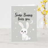 Carte de vœux Some Bunny T'aime Bébé (Fleur jaune)