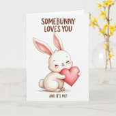 Carte de vœux Somebunny vous aime (Fleur jaune)