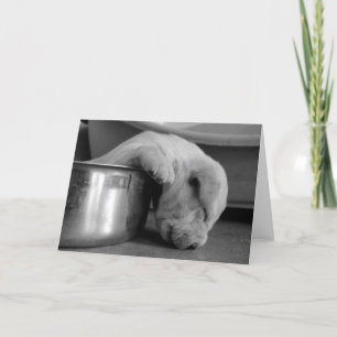 Carte de voeux somnolente de chiot