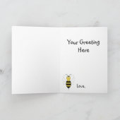 Carte de voeux Souriant Bumble Bee (Intérieur)