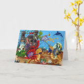 Carte de voeux sous-marine Duel (Fleur jaune)