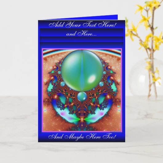 Carte de voeux Space Lace Modèle 2 (Fleur jaune)