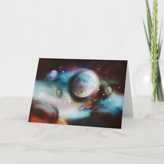 Carte de voeux Space Nebula et étoiles (Devant)