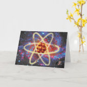 Carte de voeux Spacey atomique (Fleur jaune)
