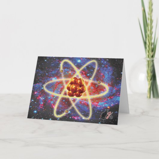 Carte de voeux Spacey atomique (Devant)