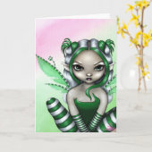 Carte de voeux "Spearmint Sprite" (Fleur jaune)