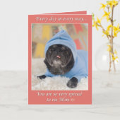 Carte de voeux spéciale Maman Carlin Fête des Mère (Fleur jaune)