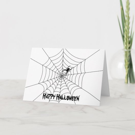 Carte de voeux Spider Web Halloween - Vide (Devant)