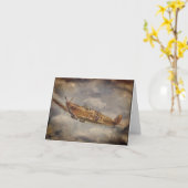 Carte de voeux Spirfire (Fleur jaune)