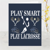 Carte de vœux sportive pour joueur de crosse (Fleur jaune)