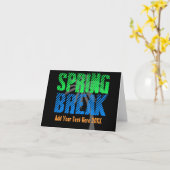 Carte de voeux Spring Break, texte personnalisé (Fleur jaune)