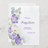 Carte de voeux Spring Crocus Pâques (Devant / Derrière)