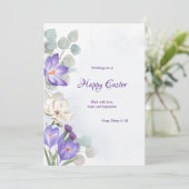Carte de voeux Spring Crocus Pâques (Debout devant)