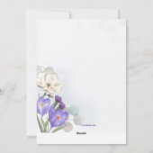 Carte de voeux Spring Crocus Pâques (Dos)