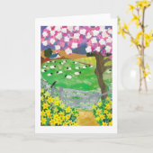 Carte de voeux Springtime (Fleur jaune)