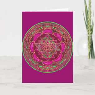 Carte de voeux Sri Lakshmi Yantra Mandala