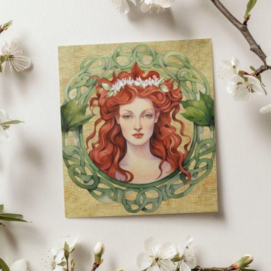 Carte de voeux St. Brigid Imbolc Wreath Pagan