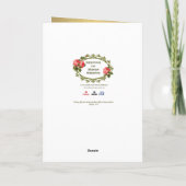 Carte de voeux St. Elizabeth du Portugal (Dos)