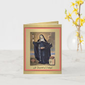 Carte de voeux St. Elizabeth du Portugal (Fleur jaune)