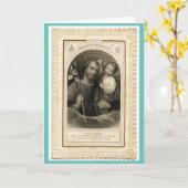 Carte de voeux St.Joseph Et Jesus Fête des pères (Fleur jaune)