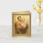 Carte de voeux St. Joseph Fête religieuse (Fleur jaune)