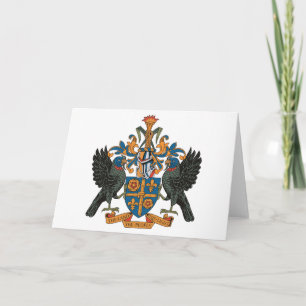 Carte de voeux St. Lucia Coat of Arms