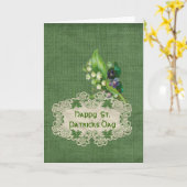Carte de voeux St. Paticks Day (Fleur jaune)