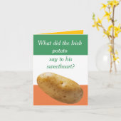 Carte de voeux "St. Patrick's Day" (Fleur jaune)