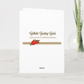 Carte de voeux St Therese avec écritures à l'intér (Dos)