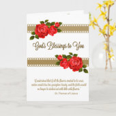 Carte de voeux St Therese avec écritures à l'intér (Fleur jaune)