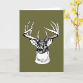 Carte de voeux Stag/Hunters (Fleur jaune)