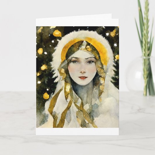 Carte de vœux standard pliée 13 x 18 cm (Devant)