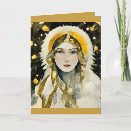 Carte de vœux standard pliée 13 x 18 cm (Devant)