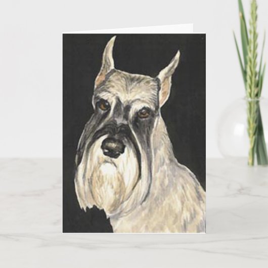 Carte de voeux standard Schnauzer Dog Art (Devant)