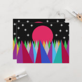 Carte de voeux Star Sunset Flat (Devant/Arrière en situation)