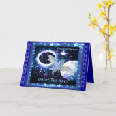 Carte de voeux Starry Night Pegasus (Fleur jaune)