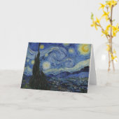 Carte de voeux Starry Night Van Gogh (Fleur jaune)