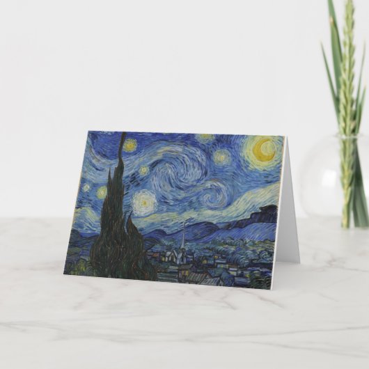 Carte de voeux Starry Night Van Gogh (Devant)
