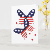 Carte de voeux Stars & Stripes (Fleur jaune)