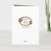 Carte de vœux Ste Thérèse la petite fleur d'or (Dos)