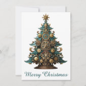 Carte de voeux Steampunk Christmas Tree (Devant)