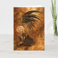 Carte de voeux Steampunk Dark Angel