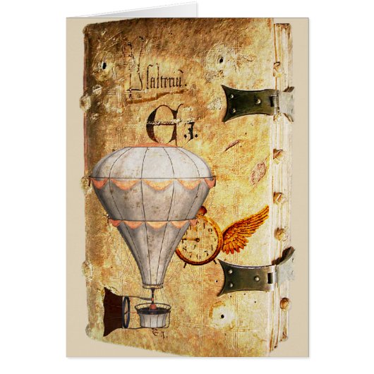 Carte de voeux Steampunk Diary (Devant)