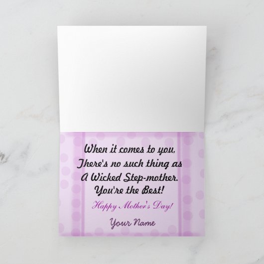Carte de voeux Step-Mom Customisez-la ! (Intérieur)