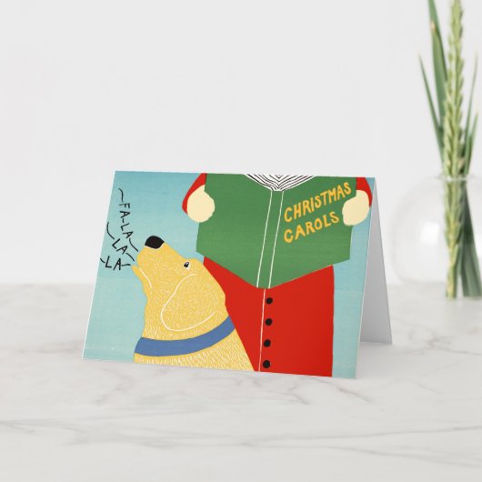 Carte de voeux Stephen Huneck "Christmas Caroling" (Devant)