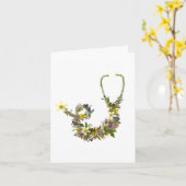Carte de vœux Stéthoscope Infirmière LPN RN Blouse (Fleur jaune)