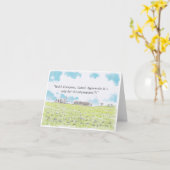 Carte de voeux Stonehenge (Fleur jaune)